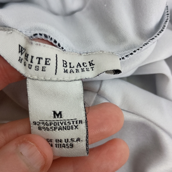 WHITE HOUSE BLACK MARKET V-Neck Polka‎ Dot Mini Fit n Flare Y2K Dress (#831) - Picture 2 of 8